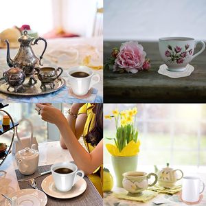 Posavasos Huecos con Diseño de Rosa, Posavasos de PVC con Flores, Protectores de Vasos, Elegantes Posavasos Decorativos para Mesa, Adornos para el Hogar y Festividades - Product Image 6