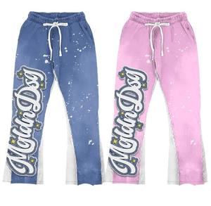 Ensemble pantalon de survêtement et sweat à capuche évasé surdimensionné pour homme unisexe survêtement d'hiver brodé avec patch imprimé - Product Image 6