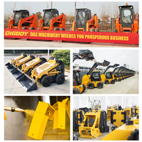 DIG-BOY Chine Chargeuse sur pneus 4x4 de haute qualité, robuste et efficace pour l'agriculture, mini-chargeuse compacte Yanmar