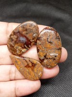 Cabochon d'agate brune naturelle polie de haute qualité, 5-8 mm, pour la fabrication de bijoux