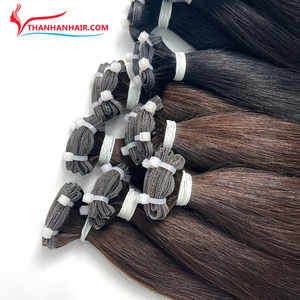Hot Quality! Double Drawn European Wholesale Genius Weft Remy Weft <b>Hair</b> Extensions 100% Human <b>Hair</b> From Thanh an <b>Hair</b> - Product Image 1