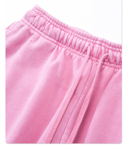 Pantalones cortos de chándal para hombre, pantalones cortos de longitud media de gran tamaño, 420g, 100% algodón, pantalones cortos sólidos, pantalones cortos lavados con estampado de logotipo personalizado - Product Image 4