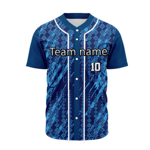 Camiseta de Béisbol con Logotipo Bordado Personalizado de la Mejor Calidad, Camiseta de Béisbol de Todos los Equipos, Uniformes de Béisbol - Product Image 1