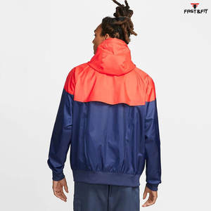 Veste coupe-vent à capuche en tissu imperméable pour hommes, veste coupe-vent à vendre, fabriquée à l'usine, design personnalisé, vente en gros - Product Image 2