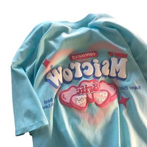 3D personnalisé de haute qualité pour hommes pour T-shirt en coton imprimé bouffant T-shirt personnalisé en gros à motif solide - Product Image 4