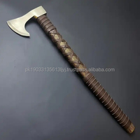 Hacha vikinga de acero al carbono forjada a mano personalizada de alta calidad, venta directa de fábrica para acampar al aire libre, supervivencia, ejes perfectos para exteriores