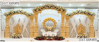 Décoration de cadre de porte de nuit de mariage sur le thème blanc de rêve Décoration de scène de mariage canadien de style moderne