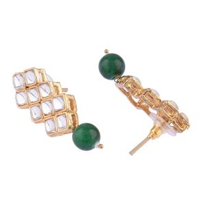 Vente en gros Parure de bijoux Kundan Choker Collier de perles multicolores Boucle d'oreille pour femmes - Product Image 6