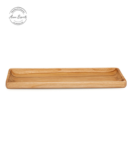 Plato de servir de madera de mango hecho a mano con diseño floral pintado a mano para una cena elegante, decoración con estilo y uso versátil en la mesa. - Product Image 4