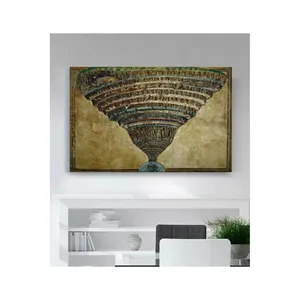 Impresión en lienzo del mapa del infierno de Dante de Fida Botticelli - Product Image 6