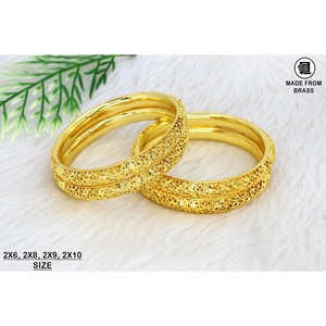 ขายส่งผู้หญิงดูไบทองกําไลข้อมือทองเหลืองเครื่องประดับแฟชั่น 24 พันทองที่เต็มไปด้วยสร้อยข้อมือและกําไลข้อมือขายร้อนดูไบคํา 18 พัน 22 พันเต็ม - Product Image 3