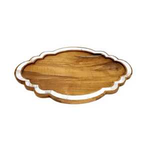 Bandeja de Servir Creativa y Ecológica de Resina, Moderna y de Lujo, de un Solo Nivel, con Asas Resistentes, Acabado Pulido, 10x12 Pulgadas, Fácil de Usar - Product Image 5