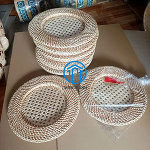 Mantel Individual de ratán tejido a mano con forma de flor, decoración de mesa marrón, tapete de comedor ecológico hecho a mano en Vietnam - Product Image 5