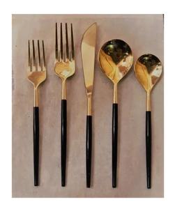 Juego de cubiertos de color dorado de diseño atractivo Juego de cubiertos de acero inoxidable de la mejor calidad para uso en restaurante de hotel en casa - Product Image 1