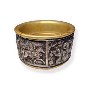 แหวนรัดผ้าเช็ดปากสีทองหรูหราความต้องการสูงคุณภาพดีที่สุดโลหะตกแต่งงานแต่งงานและงานเลี้ยงอาหารค่ำจำนวนมากและขายส่ง - Product Image 2