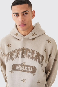 Sudadera con capucha de gran tamaño Unisex de 100% algodón con estampado personalizado para hombre, dobladillo crudo grueso de invierno, lavado ácido Vintage, teñido liso, se desvanece el sol - Product Image 3