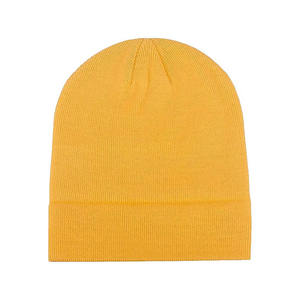 Invierno liso Unisex 76 colores puños diseñador gorro de punto sombreros bordado pescador acrílico personalizar gorros Ronpex - Product Image 2