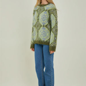 สเวตเตอร์ผ้าขนแกะแฟชั่นใหม่สำหรับผู้หญิงสเวตเตอร์แบบสวมหัวแขนยาว - Product Image 3