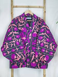 Suzani Chaqueta Larga Bordada A Mano Para Mujer Primavera Bohemio Boho Gypsy - Product Image 5