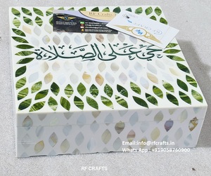 Boîte à bijoux incrustée de nacre bleue, Unique, faite à la main, de qualité supérieure, pour cadeau - Product Image 2