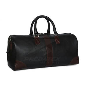 Bolsa de lona de cuero unisex con logotipo personalizado, nuevo diseño, bolsa de viaje impermeable promocional, cuero genuino con forro de poliéster - Product Image 2