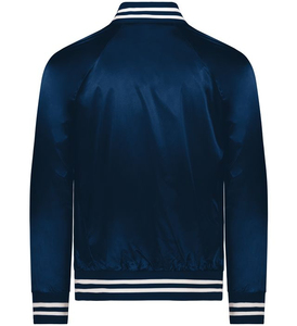 Veste universitaire en satin noir de luxe unisexe pour homme, de haute qualité, en satin de soie, broderie personnalisée, épaisseur standard - Product Image 2