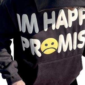 Sweat-shirt à capuche avec impression en relief, sweat-shirt à capuche uni multicolore, sweat-shirt à capuche avec logo personnalisé, fabrication de sweat-shirts à capuche - Product Image 4