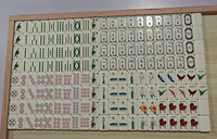Set Mahjong Akrilik Warna Ivory Amerika Tersedia, 160 Ubin Klasik Bergambar Plum, Anggrek, Krisan, Bambu, dan Ikan Kupu-kupu