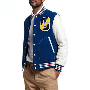 OEM Manufacturer High Quality College Letterman Varsity <b>Jacket</b> Custom Embroidery Patches Letterman Varsity Wool <b>Jacket</b> For <b>Men</b> - Product Image 2
