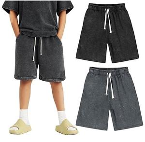 LOW MOQ Wholesale Custom <b>Men's</b> Vintage Washed Acid Wash Sweat <b>Shorts</b> Workout Outdoor Wears Summer Casual Faded <b>Short</b> Breathable - Product Image 1