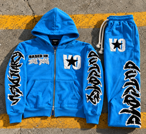 Ensemble de survêtement d'hiver personnalisé 500 GSM épais avec fermeture éclair, imprimé, appliqué et brodé, style streetwear, 100% coton - Product Image 3