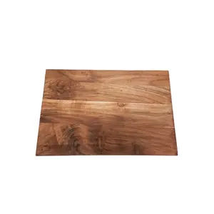 Planche à découper rectangulaire en bois d'acacia, planche à découper de couleur marron naturel et planche de service couteaux de cuisine et accessoires