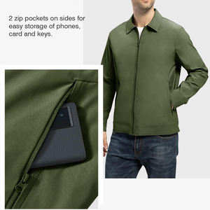 Chaqueta Cortavientos Personalizada con Cuello Alto y Tejido Resistente al Agua, Diseño Cómodo de Corte Regular para Hombre - Product Image 4