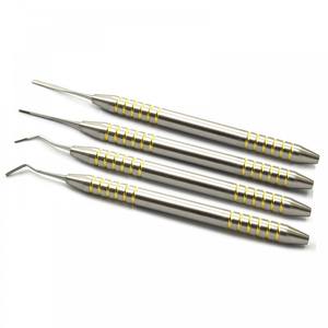 High Quality PDL Periodontal Ligament Atraumatic Extraction <b>Dental</b> Periotome Scaler Set 4 Pieces Brand New Stainless Steel - Product Image 1