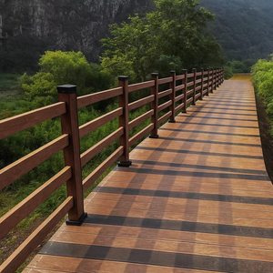 Perfil de tablero de cubierta Anywood Corea CE certificado antideslizante roble nogal secoya patente bienes públicos urbano suburbio pasarela - Product Image 1