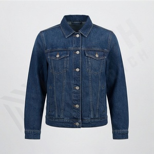 Veste en jean pour femme la plus vendue, en denim brut respirant, manches longues épaisses, printemps automne hiver, coupe classique, service personnalisable, coton - Product Image 1