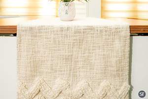 Mantel Individual de Algodón Reciclado con Diseño de Mechones, 40 x 60 cm, Ecológico, para Decoración del Hogar, Venta al por Mayor y Exportación - Product Image 3