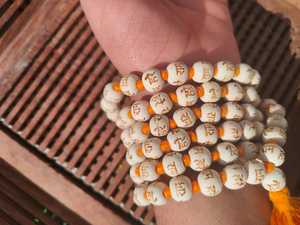 ดอกทิวลิป (ดอกทิวลิป) ลูกปัดสวด108มาลารามนาใบโหระพาศักดิ์สิทธิ์มาลาสิ่งประดับกระทำสมาธิของกระต่ายป่าสร้อยคอผูกลูกปัดไม้ลูกประคำมาลา - Product Image 5