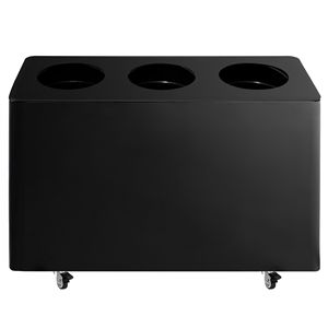 Estación de reciclaje - 3 compartimentos - 3 contenedores de 25L cada uno - 75L - 640(A)x960(L)x360(P)mm - con ruedas (2 con frenos) - Product Image 4