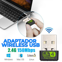 ELE-GATE WL.06D 2.4GHz 150Mbps USB2.0 Adaptor WiFi Eksternal untuk Komputer/Laptop-Tersedia!