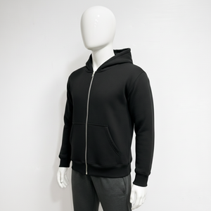 Sweat à capuche personnalisé en tissu molletonné 100% coton de haute qualité, à manches longues, style hiver, imprimé en relief, pour homme - Product Image 2