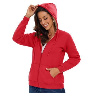 2024 nueva llegada Sherpa chaqueta de lana Otoño Invierno Essentials mujer Sherpa manga larga cremallera completa chaqueta de Sherpa de lana - Product Image 4