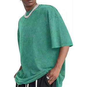 Acid เสื้อยืดเปล่าสำหรับผู้ชายเสื้อยืดผ้าฝ้าย100% 300แกรมเสื้อยืดทรงแบ็กกี้ธรรมดาเสื้อยืดโอเวอร์ไซส์ - Product Image 4