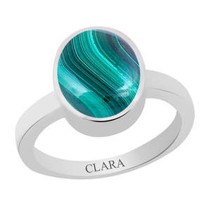 NOVAMART Fine Certified Natural Malachite Dana Firang Gemstone <b>Ring</b> Bezel Setting for Everyday Wear Wholesale Export - Product Image 1