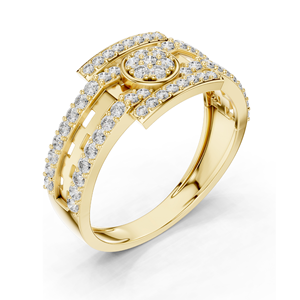 Bague pour femme en diamant de laboratoire 0,636 CT, design de créateur, clarté VVSVS EF, taille brillant rond, or 18 carats, 14 carats, 10 carats et argent 925 - Product Image 5