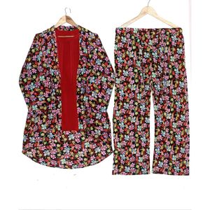 FUSION SUMMER DIGITAL PRINT 3pc CO-ORDS SET Free Size Blazer & Chiffon Shorts Outfits <b>for</b> <b>Women</b> Breathable Silk <b>Velvet</b> - Product Image 1