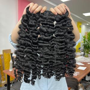 Extensiones de cabello vietnamita al por mayor de la más alta calidad rizadas birmanas en cabello crudo de trama - Product Image 3