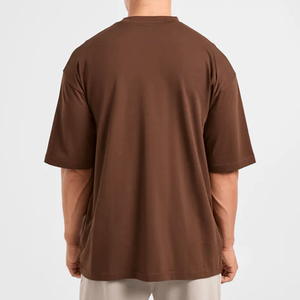 Camiseta Extra Grande con Hombros Caídos, de Primera Calidad, Mezcla de Algodón y Elastano/Algodón, Ecológica, Transpirable, 220g, Ropa Urbana para Hombre - Product Image 6