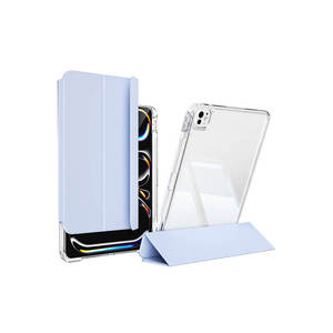 Étui pour iPad Pro 11 pouces Netzy 2024 bleu clair, étui pour tablette coulissant en TPU/PU de 13 pouces avec airbag et fonction de protection magnétique détachable - Product Image 4