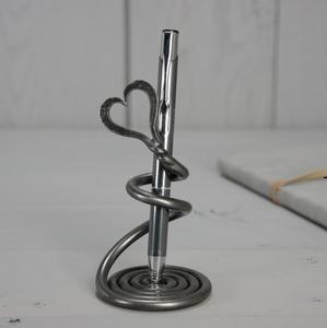 Gold Round Pencil Holder with Modern Design Handmade Stationery <b>Organizer</b> <b>for</b> Office <b>Desktop</b> Use from India - Product Image 2